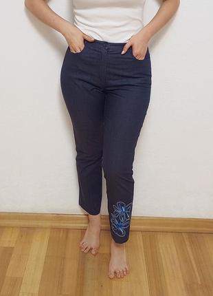 Винтажные джинсы скинни с вышивкой viviene caron