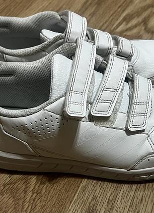 Белые детские кроссовки adidas tensaur sport 2.0 cf k
