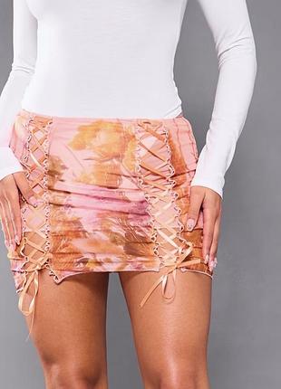 🌸спідниця на завʼязках від prettylittlething 🌸 m-l