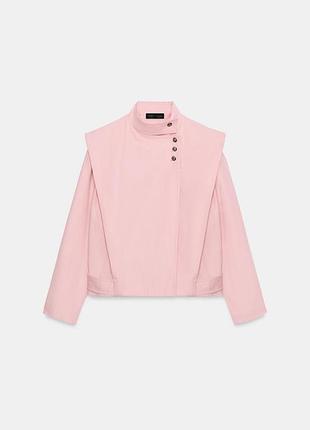 Рожева куртка жакет zara