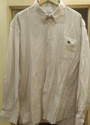 Burberry (xxl). дуже англійська сорочка великого розміру бежева