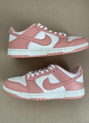 Кросівки nike dunk low pink/white
