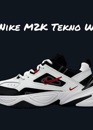 Nike m2k tekno w white black red