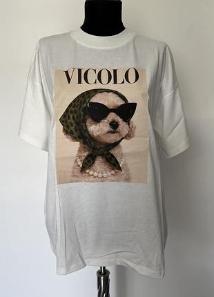 Футболка vicolo з принтом