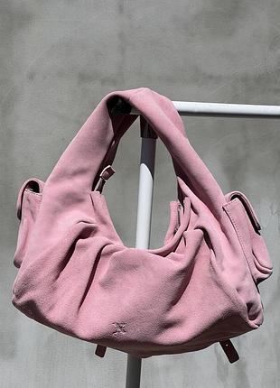 Сумка із замші parallel x betty suede bag pink