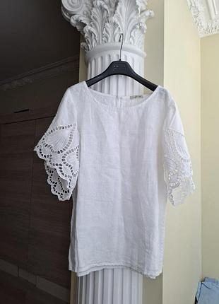Футболка, блуза из 100% льна, m-l