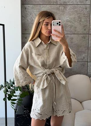 Костюм люкс класу льон/ 5 кольорів