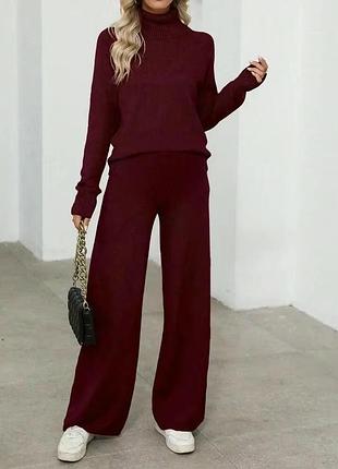 🥰 вʼязаний костюм светр + брюки shein m