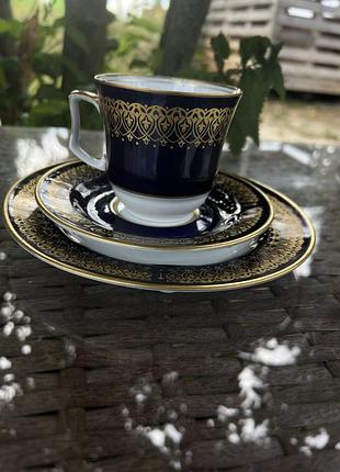 Вінтажна чайна трійка hutschenreuther (німеччина) ☕