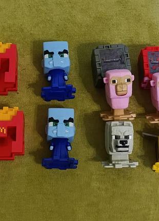 Коллекционные игрушки майнкрафт макдональдс хеппи мил / minecraft mcdonald's