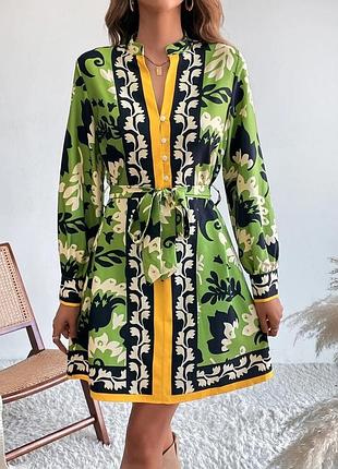 🥰 сукня сорочка з поясом shein l