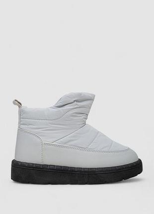 Дутики женские зимние на меху цвет серо-черный top shop ua_