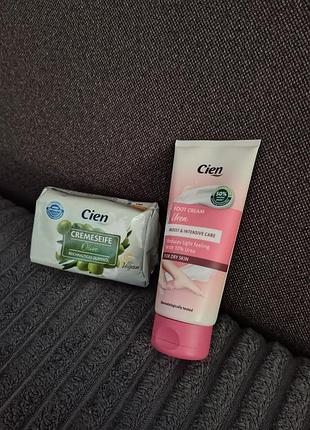 Набор cien: крем-мыло olive и крем для ног urea foot cream