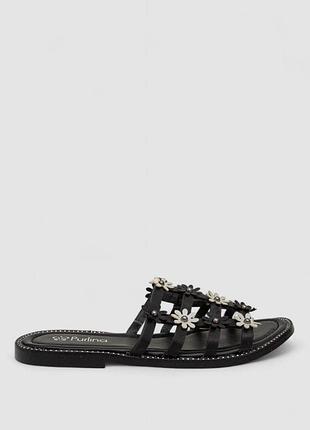 Шлепанцы женские, цвет черный, 244rsl81489 top shop ua_