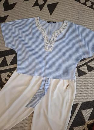 Блузка котон zara у смужку