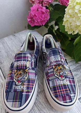 Слипоны polo ralph lauren "tigers" 23,5см