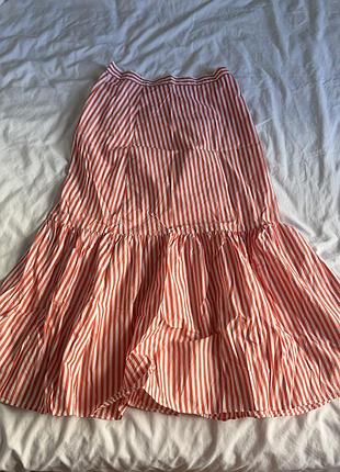 Нова спідниця zara в смужку, розмір м, 100% cotton