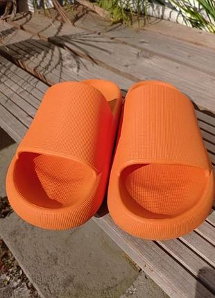 🍊🔥✨ яркие оранжевые слайдеры primark (37 г.) 🩴💥