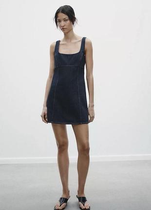 Красива джинсова сукня-сарафан від іспанського бренду zara. з лімітованої колекції.