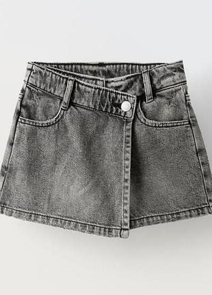 Джинсова спідниця-шорти від zara 13-14 р