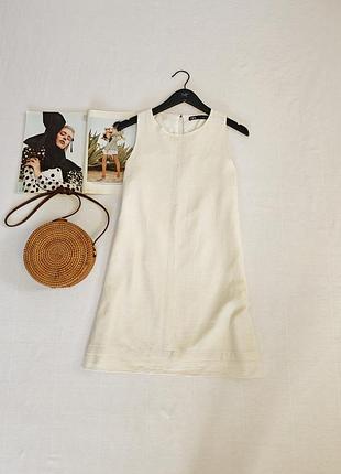 Платье с льном zara