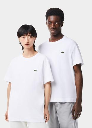 Футболка унісекс lacoste organic jersey t-shirt white th1708001 l