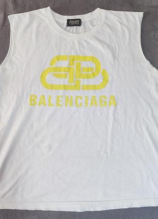 Женская футболка белая с принтом balenciaga