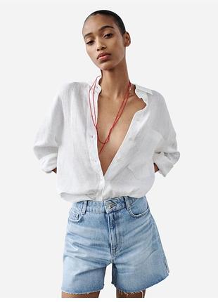 Літні шорти zara  з натуральної тканини.
