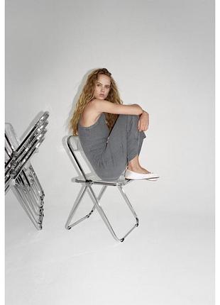 Сукня міді в рубчик zara