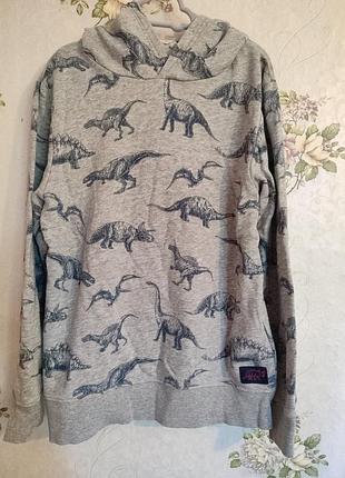 Худі / кофта з капюшоном h&m з динозаврами (р. 134-140, 8-10 років)