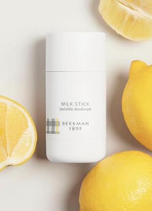 Невидимый дезодорант beekman 1802 milk stick без алюминия 2.5 унции/75 г nwob