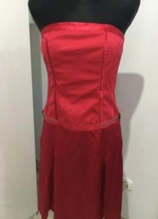 Шикарное шелковое платье - корсет ted baker (шелк, хлопок)