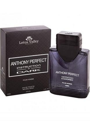 Вода туалетная мужская lotus valley anthony perfect instruction in dark 100 мл.