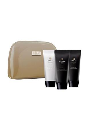 Набір з косметичкою зволожуючий hydro nourishing set 210ml(hydro nourishing shampoo +nutrient nourishing conditioner,70мл+hydro spa hair treatment)
