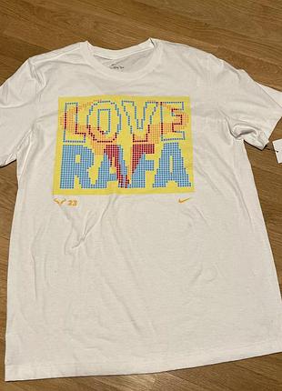Футболка чоловіча nike cotton short sleeve love rafa tennis tee shirt fn5318-100