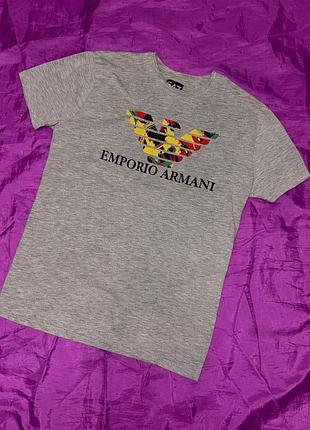 Жіноча сіра футболка emporio armani s-m бавовна оригінал