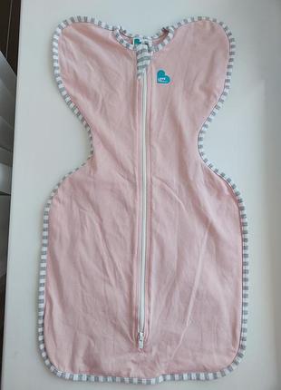 Оригінальна пелюшка-кокон love to dream swaddle up рожевого кольору розмір s 3,5-6кг
