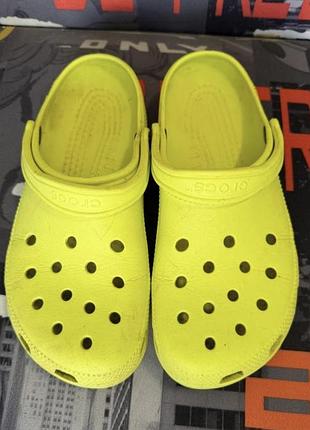 Оригінальні сабо crocs unisex неоново-жовті 43-44 (m10/w12)
