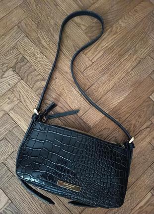 Сумка жіноча kurt geiger чорна шкіряна