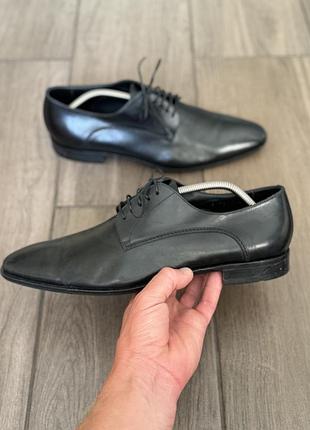 Hugo boss carmons black shoes 42р us 8 р us 8 27.5-28 см