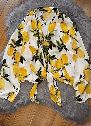 Ідеальна легка стильна блузка сорочка з трендовим принтом р.s/m nasty gal
