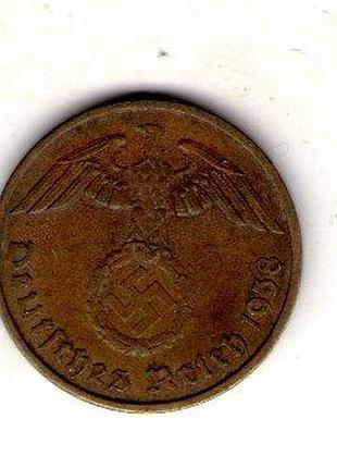 Германия - третий паркосфэнига, 1938 год бронза, 3.34g, ø 20mm no3612