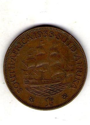 Южно-африканская республика король георг vi 1 пенни 1938 год no3977