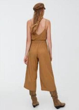 Комбинезон ромпер кюлоты ткань под замш zara