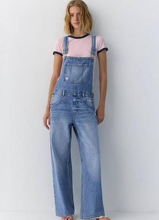 Базовый комбинезон pull &amp; bear джинсовый комбинезон