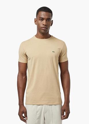 Футболка чоловіча lacoste t-shirt beige th099802s