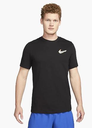 Футболка чоловіча nike dri-fit fitness t-shirt black dz2739-010