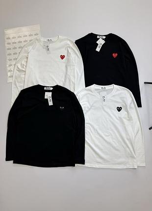 Cdg play longsleeve / comme des garcons / лонгслив кофта кдг плей / ком де гарсон лонг футболка с длинным рукавом