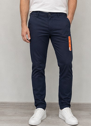 Новые мужские чиносы denim co primark slim fit stretch w36 l30 темно-синие xl