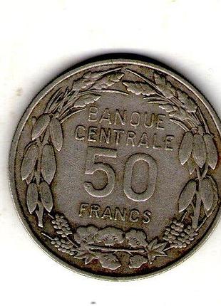 1927 ø франк кфа 50пишем, 1960 год медно-никелевый сплав, 12g, ø 31.5mm no3938